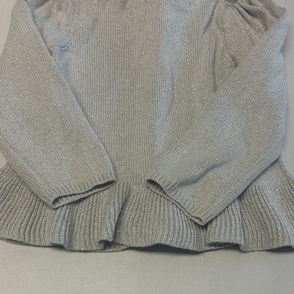 Gymboree - Silver Knit Cardigan with Faux Fur Collar - Picture 6 of 6